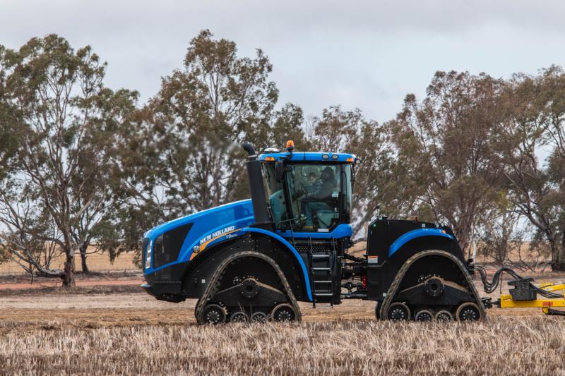 New Holland tractor in field 